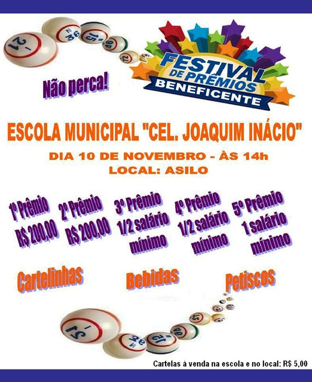 Bingo Beneficente da E.M."Cel. Joaquim Inácio"