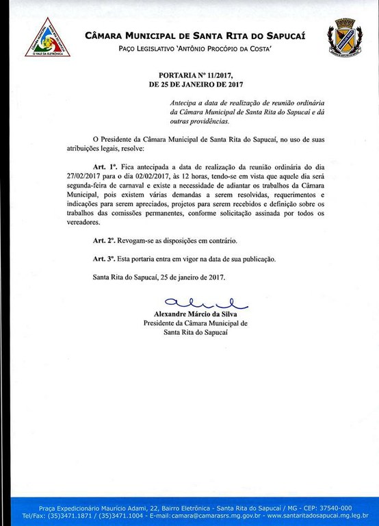 Portaria 11-2017