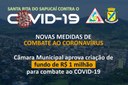 Câmara aprova R$ 1 milhão para combate ao COVID-19 Câmara aprova R$ 1 milhão para combate ao COVID-19