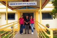 Em visita a creche, presidente da Câmara reitera apoio à educação infantil