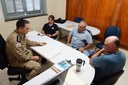 Mesa Diretora da Câmara se reúne com comandante da Polícia Militar Mesa Diretora da Câmara se reúne com comandante da Polícia Militar