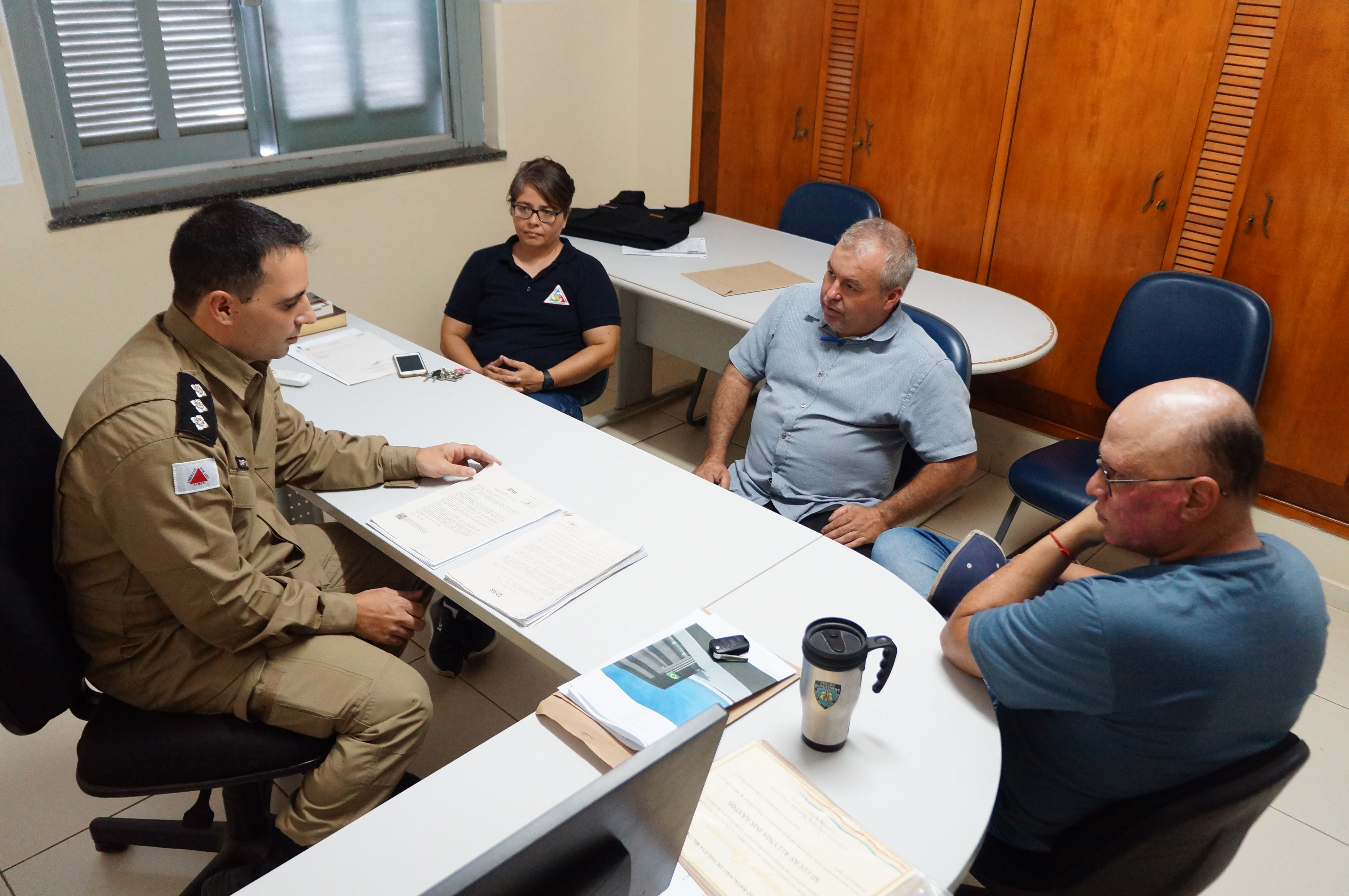 Mesa Diretora da Câmara se reúne com comandante da Polícia Militar