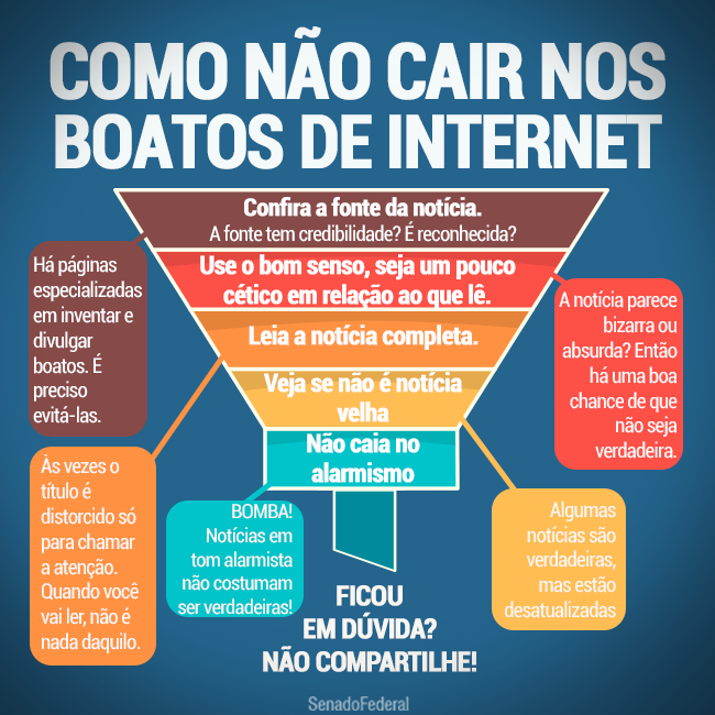 Não caia em boatos compartilhados na internet!