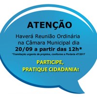 Resumo da Reunião Ordinária do dia 11 de setembro