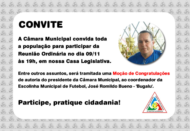 Reunião Ordinária dia 03 de novembro