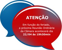 Reunião Ordinária do dia 14 de abril